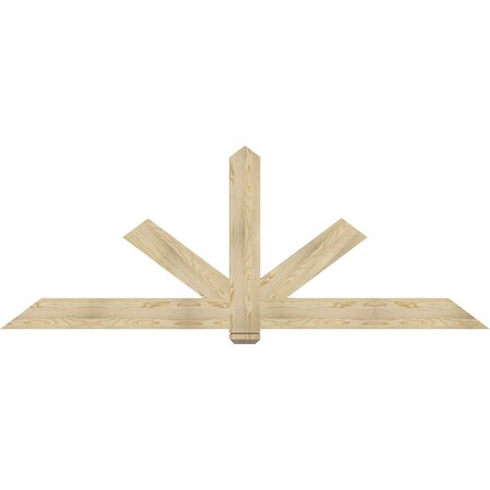 Ekena Millwork Kennewick Rough Sawn Timber Gable Bracket, Douglas Fir, 96"W x 36"H x 2"D x 6"F, 9/12 Pitch GBW096X36X0206KEN00RDF